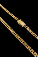 Corrente Masculina Elo Lacraia 7mm Banhada A Ouro 18k