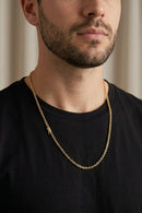 Corrente Masculina Elo Cadeado 3,5mm Banhada a Ouro 18k