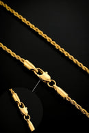 Corrente Baiana 2mm Fecho Lagosta 6,1g Banhada A Ouro 18k