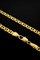 Corrente Piastrine 5mm Fecho Lagosta 15,4g Banhada A Ouro 18k