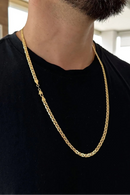 Corrente Piastrine 5mm Fecho Lagosta 15,4g Banhada A Ouro 18k