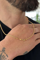 Corrente Baiana 2mm Fecho Lagosta 6,1g Banhada A Ouro 18k
