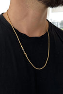 Corrente Baiana 2mm Fecho Lagosta 6,1g Banhada A Ouro 18k